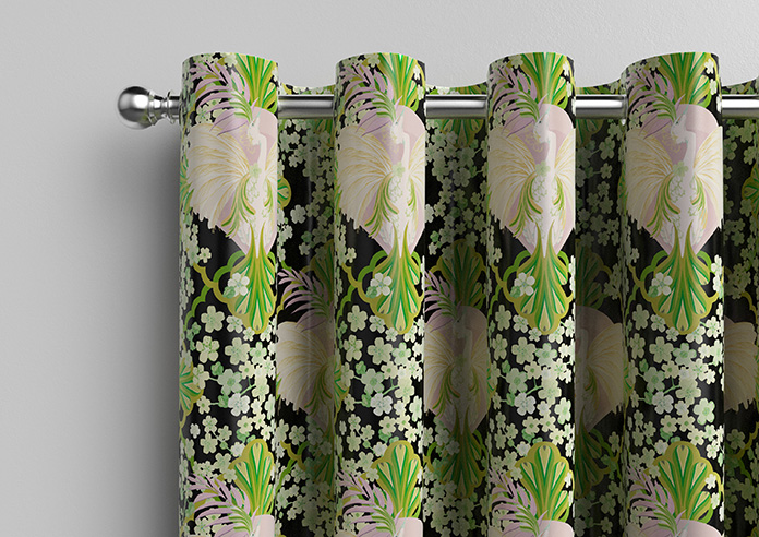 Faded Glamour, Goddess Green Black - Made To Measure Curtains - Image 12